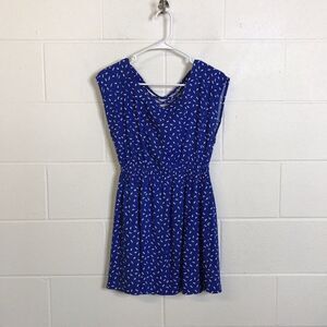 Forever 21 Womens (Juniors) Dress Blue Rayon Criss Cross Strappy Back Size S/P